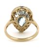 14K Yellow Gold, Aquamarine and Diamond, Pear Cut Halo Ring - 3