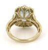 14K Yellow Gold, Aquamarine and Diamond, Antique Style Ring - 3