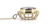 14K Yellow Gold, 9.03ct Amethyst and Diamond, Halo Pendant Necklace - 3