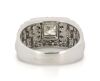 14K White Gold and Diamond, Gents Ring - 3