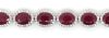 14K White Gold, 17.14ct TSW Ruby and Diamond, Halo Bracelet - 2