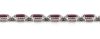 14K White Gold, 17.14ct TSW Ruby and Diamond, Halo Bracelet - 3