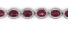 14K White Gold, 17.14ct TSW Ruby and Diamond, Halo Bracelet - 4