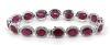 14K White Gold, 17.14ct TSW Ruby and Diamond, Halo Bracelet - 5