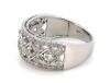 14K White Gold and Diamond, Multi-Row Statement Ring - 2