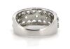 14K White Gold and Diamond, Multi-Row Statement Ring - 3