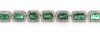 14K White Gold, Emerald and Diamond, Halo Bracelet - 2