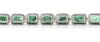 14K White Gold, Emerald and Diamond, Halo Bracelet - 4