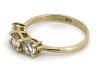 14K Yellow Gold and Diamond, Trilogy Ring - 2