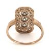 14K Rose Gold and Diamond, Art Deco Statement Ring - 3