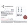 14K White Gold, Aquamarine and Diamond, Halo Double Drop Earrings - 4