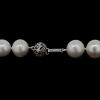 14K White Gold, White Cultured South Sea Pearl and Diamond, Strand Necklace - 3