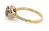 14K Yellow Gold, Fancy Light Brown Diamond, Halo Ring - 2