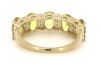 14K Yellow Gold, Orange Sapphire and Diamond, Eternity Band Ring - 3