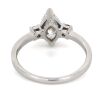 14K White Gold and Diamond, Trilogy Ring - 3