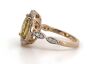 14K Rose Gold, Heliodor and Diamond, Ornate Halo Ring - 2