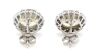 14K White Gold, Heliodor and Diamond, Halo Stud Earrings - 3