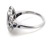 14K White Gold, Blue Sapphire and Diamond, Vintage Style Ring - 2