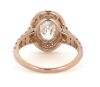 14K Rose Gold and Diamond, Halo Ring - 3