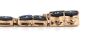 14K Rose Gold, Blue Sapphire and Diamond, Decorative Line Bracelet - 7