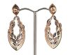 14K Rose Gold, Blue Sapphire and Diamond, Drop Earrings - 3