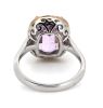 14K White/Rose Gold, Kunzite and Diamond, Halo Ring - 3