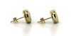 18K Yellow Gold, Fancy Top Light Brown Diamond, Solitaire Stud Earrings - 2