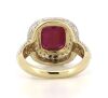 14K Yellow Gold, Ruby and Diamond, Cluster Ring - 3