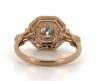 14K Rose Gold and Diamond, Art Deco Ring - 2