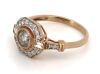 14K Rose Gold and Diamond, Art Deco Ring - 3