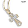 9K Yellow Gold Diamond Cross Pendant - 2