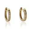 9K Yellow Gold Diamond Clipback Earrings - 2