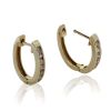 9K Yellow Gold Diamond Clipback Earrings - 3