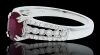 18K White Gold Ruby and Diamond Dress Ring - 2