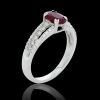 18K White Gold Ruby and Diamond Dress Ring - 3