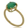 18K Yellow Gold Emerald Dress Ring - 3