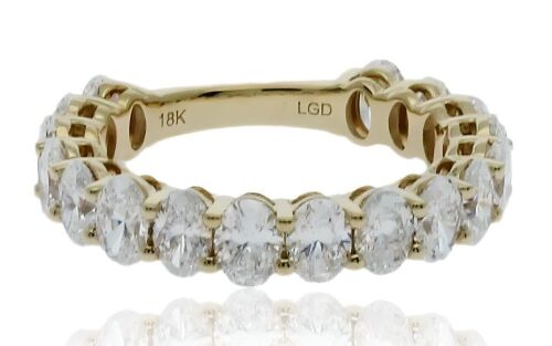 18K Yellow Gold 3.15ct Lab Diamond band ring