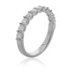 18K White Gold 1Ct TDW Lab Diamond band ring - 4