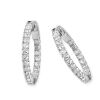 14K White Gold 1.72Ct TDW Lab Grown Diamond Hop Earrings - 2