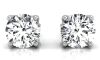 18K White Gold 3.05 Ct TDW Lab Grown Diamond Stud Earrings IGI Certified