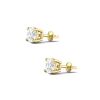 18K Yellow Gold 4.04 Ct TDW Lab Grown Diamond Stud Earrings - 2