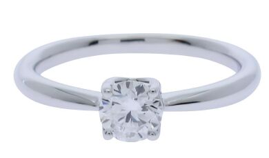 18K White Gold 0.51ct Lab Grown Solitare Ring