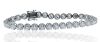 18K White Gold 11Ct TDW Lab Grown Diamond Tennis Bracelet