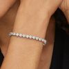 18K White Gold 11Ct TDW Lab Grown Diamond Tennis Bracelet - 6