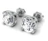 18K White Gold 2.09 Ct TDW Lab Grown Diamond Stud Earrings - 2