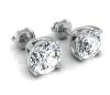 18K White Gold 2.09 Ct TDW Lab Grown Diamond Stud Earrings - 3