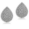 9K White Gold Diamond Stud Earrings