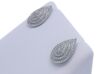 9K White Gold Diamond Stud Earrings - 3