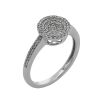 9K White Gold Diamond Dress Ring - 3