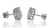 18k white gold lab grown diamond solitaire stud earrings IGI certified - 2